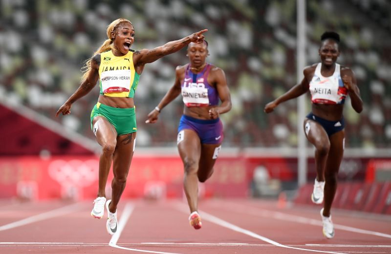 Elaine Thompson-Herah Defends Olympic 100m Title In All-Jamaican Podium ...