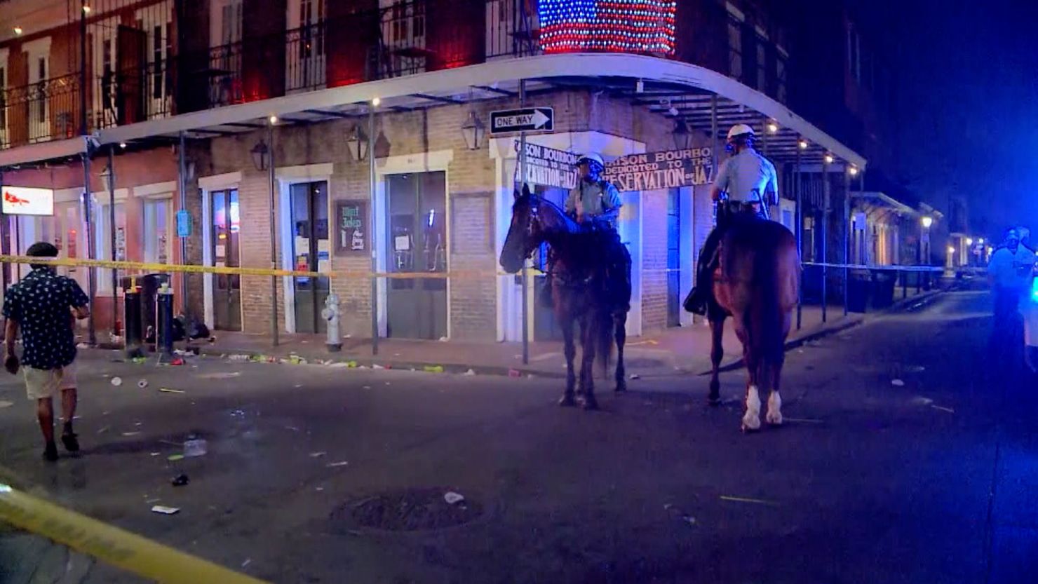 Five people were wounded in a shooting near Bourbon Street in New Orleans early Sunday.