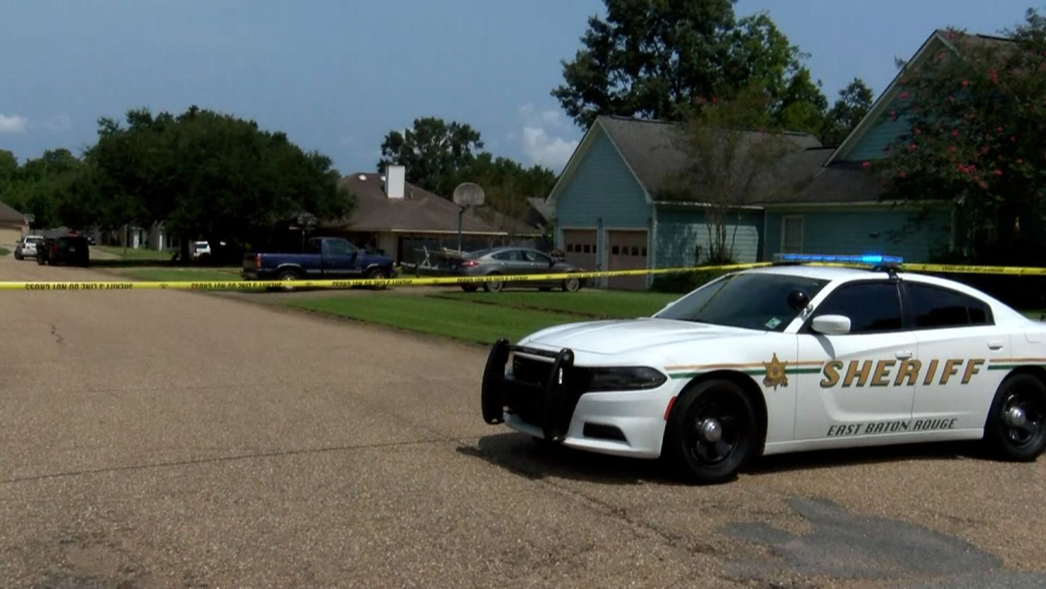 The East Baton Rouge Sheriff's Office said it received a report of domestic violence at a home off Perkins Road at around 9 a.m. Sunday.
