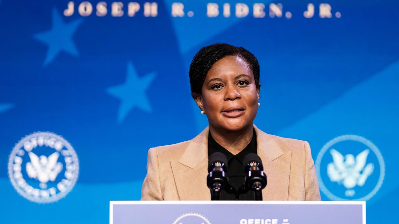 FILE -- Dr. Alondra Nelson, deputy director of the Office of Science and Technology Policy, speaks at the Queen Theater in Wilmington, Del., on Jan. 16, 2021. Nelson said that scientists across the government would review "Trump-era policies that eschewed science for politics" and develop new safeguards, the first step in what White House officials described as a sweeping effort to rebuild a demoralized federal work force and prevent future abuses.  (Amr Alfiky/The New York Times)