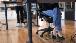 Employees at tech startup company Fast work at their desks in the office on March 24, 2021 in San Francisco, California. 
