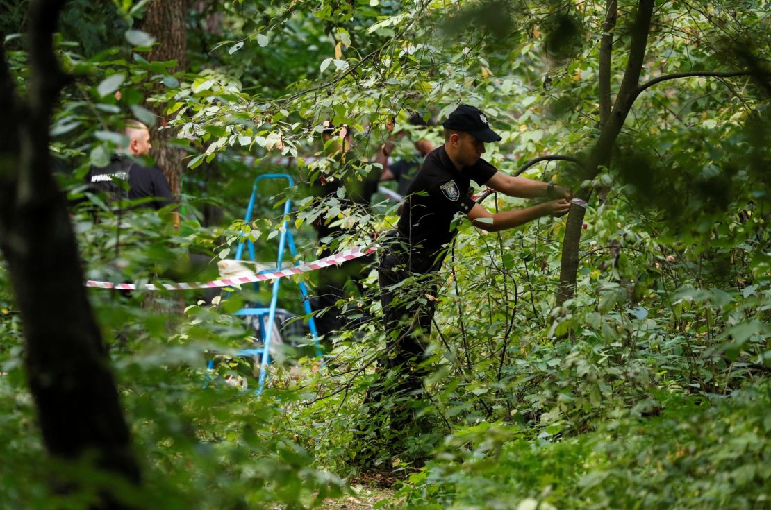 The site where Shishov was found dead in Kiev.