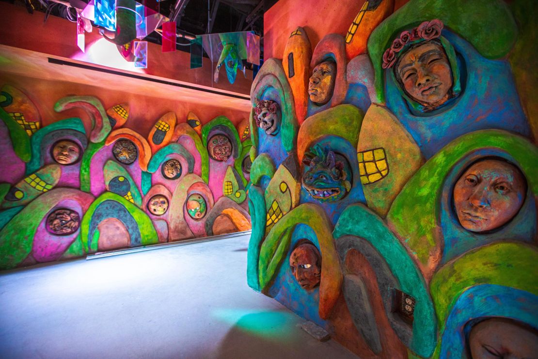 Colorado artists Cal Duran and David Ocelotl Garcia collaborated on Earth Spirits of the Subconcsious Mind at Meow Wolf's Convergence Station.