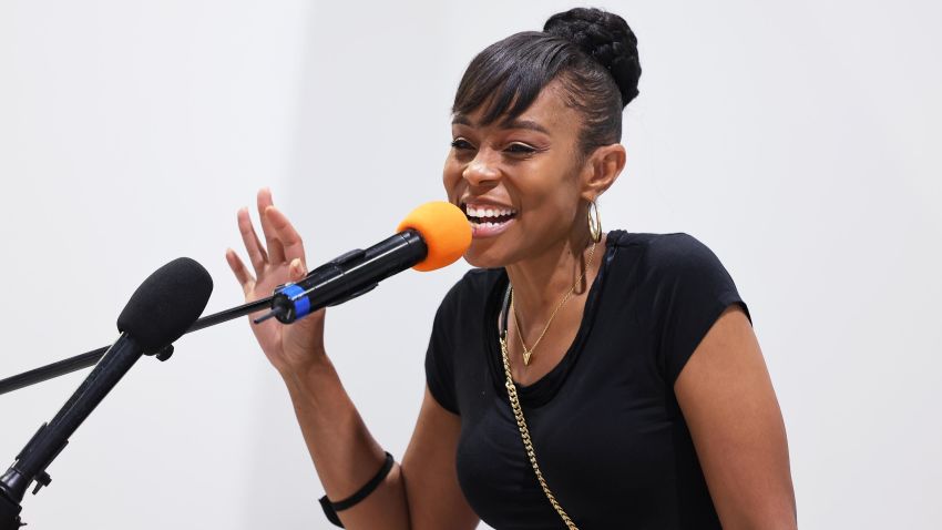 Cuyahoga Councilwoman and Congressional Candidate Shontel Brown speaks during Get Out the Vote campaign event at Mt Zion Fellowship on July 31, 2021 in Cleveland, Ohio. 