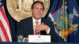 Governor Andrew Cuomo holds press briefing and makes announcement to combat COVID-19 Delta variant at 633 3rd Avenue in New York on August 2, 2021. (Photo by Lev Radin/Sipa USA)(Sipa via AP Images)