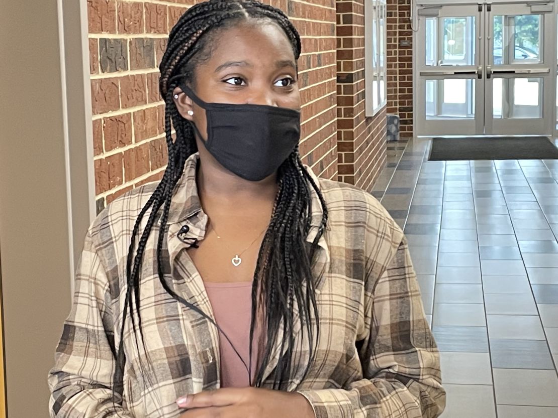 Student Kennedy Momen was surprised so many classmates were happy to go maskless.