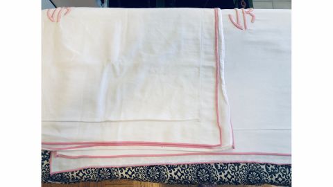 The tester's pillowcases (L) after 3 minutes of pressing on Nori's 'cotton' setting and (R) after 1 minute 30 seconds of steaming/pressing with the Dash