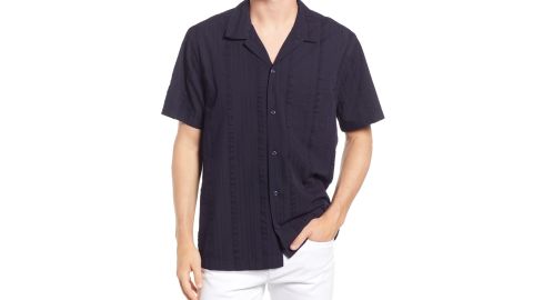 Madewell Easy Textured Stripe Camp Shirt