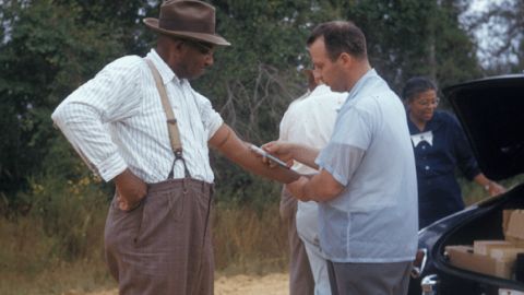 An undated  image shows a participant in the Tuskegee study. 
