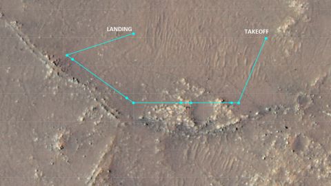 This image shows Ingenuity's complex tenth flight path from July 24.