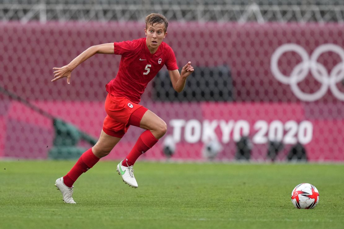 With the help of Quinn, Canada beat the United States in the women's football semifinal on  August 2.