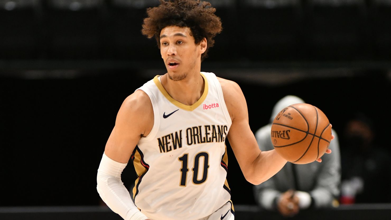 New Orleans Pelicans center Jaxson Hayes during a game in May. 