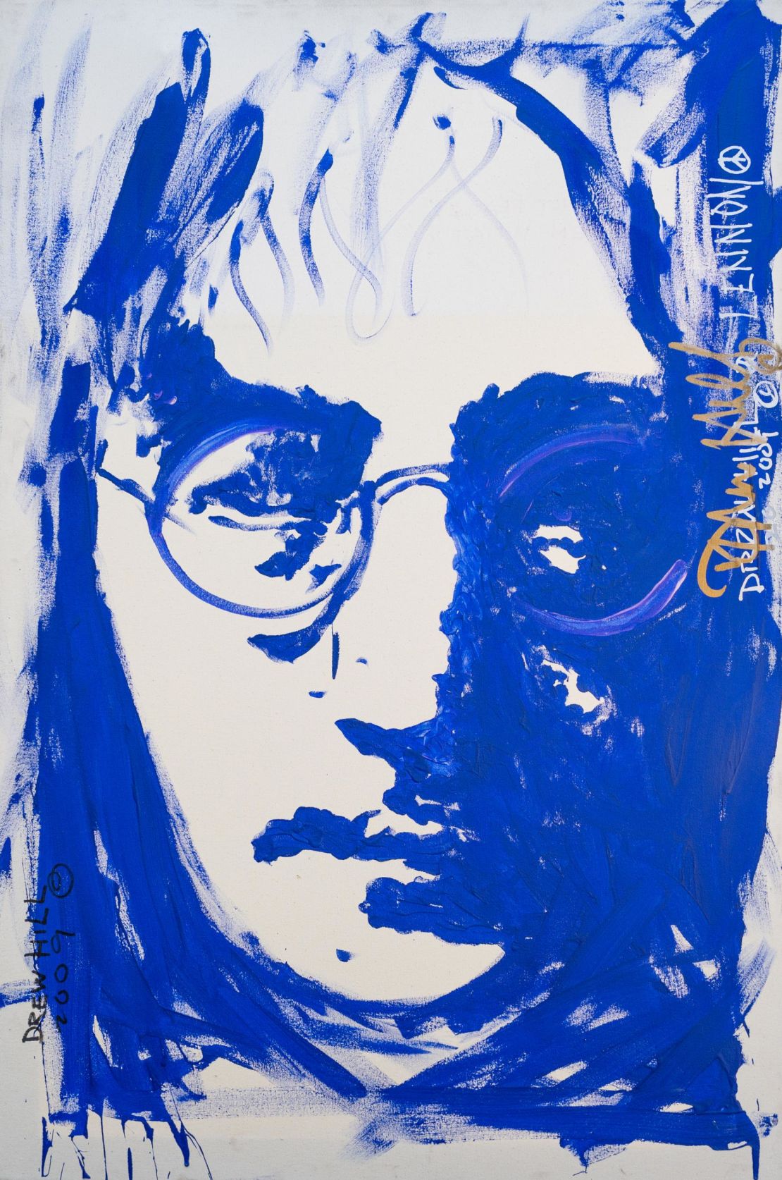 Richard Hutchins' painting "Blue Lennon."