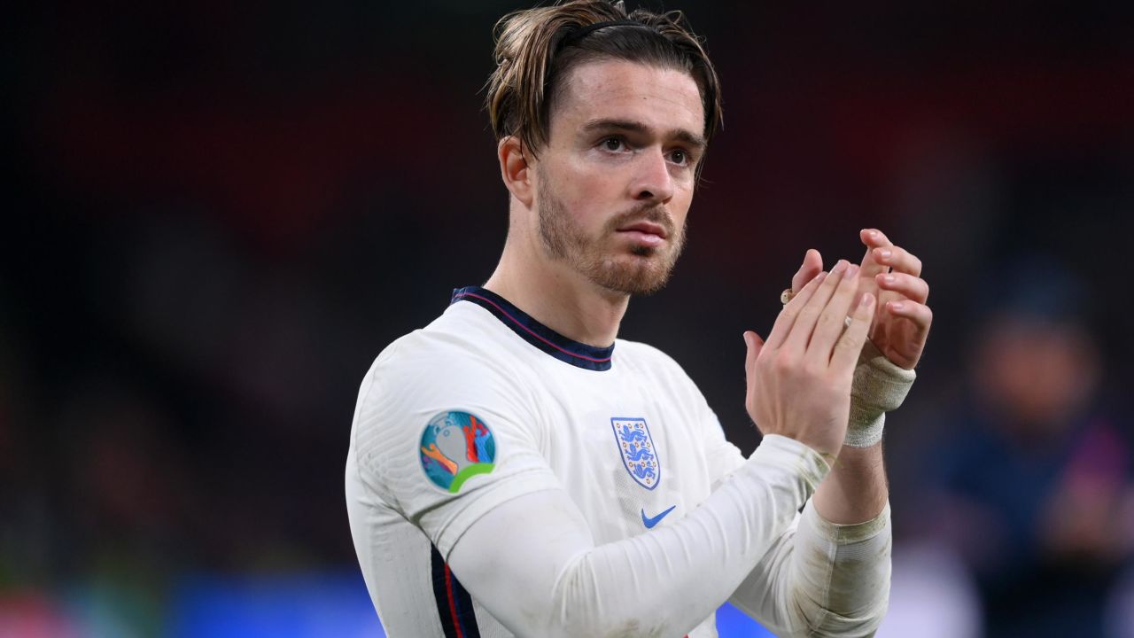 Jack Grealish of England acknowledges the fans following the UEFA Euro 2020 Championship Final against England.