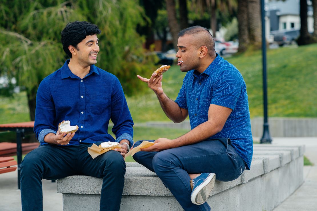 Chemical and biological engineer Ryan Pandya (left) and biomedical engineer Perumal Gandhi (right) founded Perfect Day in 2014.