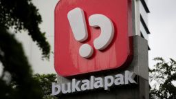 2G3EPJ0 Logo of Bukalapak, an Indonesian e-commerce firm, is seen outside its headquarters in Jakarta, Indonesia, June 16, 2021. REUTERS/Willy Kurniawan