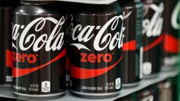 Pallets of Coke-Cola Zero cans wait to the filled at a Coco-Cola bottling plant on February 10, 2017 in Salt Lake City, Utah. 