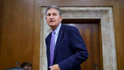 Sen. Joe Manchin, D-W.Va., arrives to chair the Senate Energy and Natural Resources Committee, as lawmakers work to advance the $1 trillion bipartisan bill, at the Capitol in Washington, Thursday, Aug. 5, 2021.