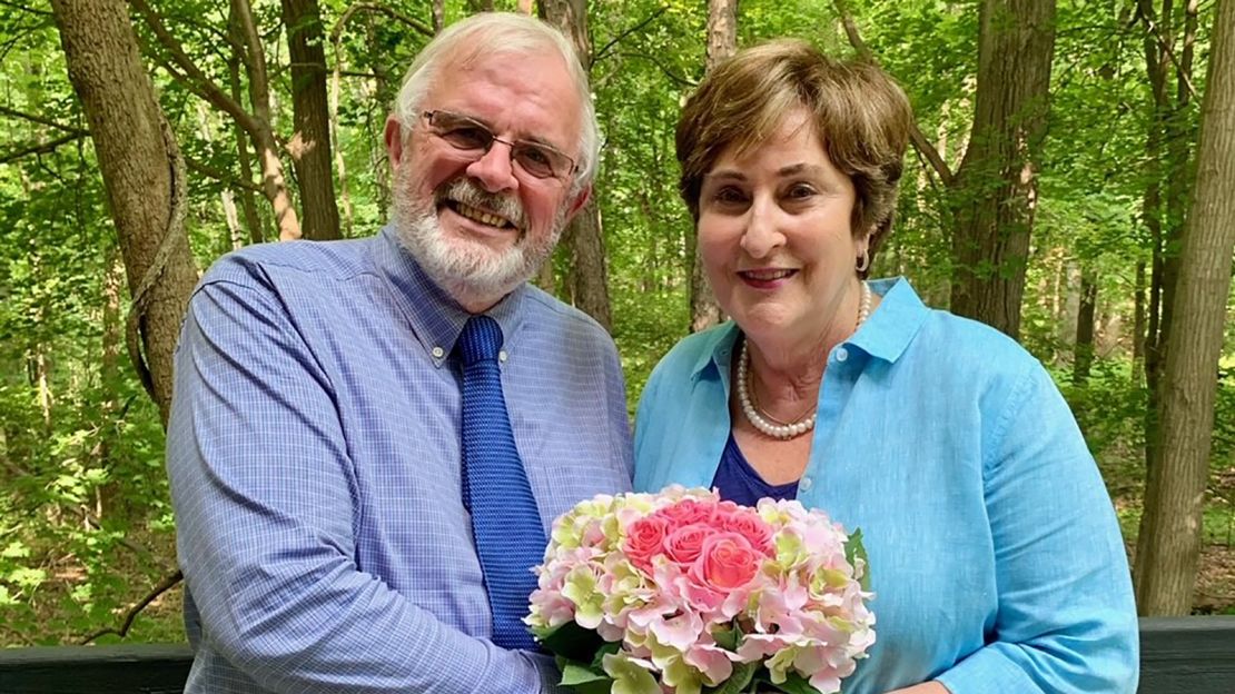 McFarlane and Saquet got married in her Michigan backyard in August 2020.