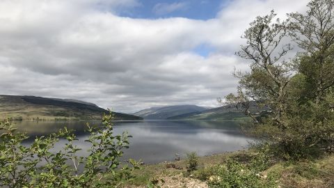 The view from Achnecary, in the Scottish Highlands, where McFarlane took Saquet on her first visit.