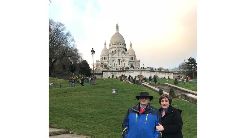 <strong>Paris adventure: </strong>They also spent time in Paris together. Here they are at the Sacre Coeur.