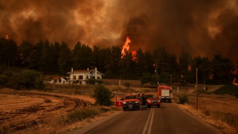 Evia is on the front line of the devastating wildfires raging across Greece.