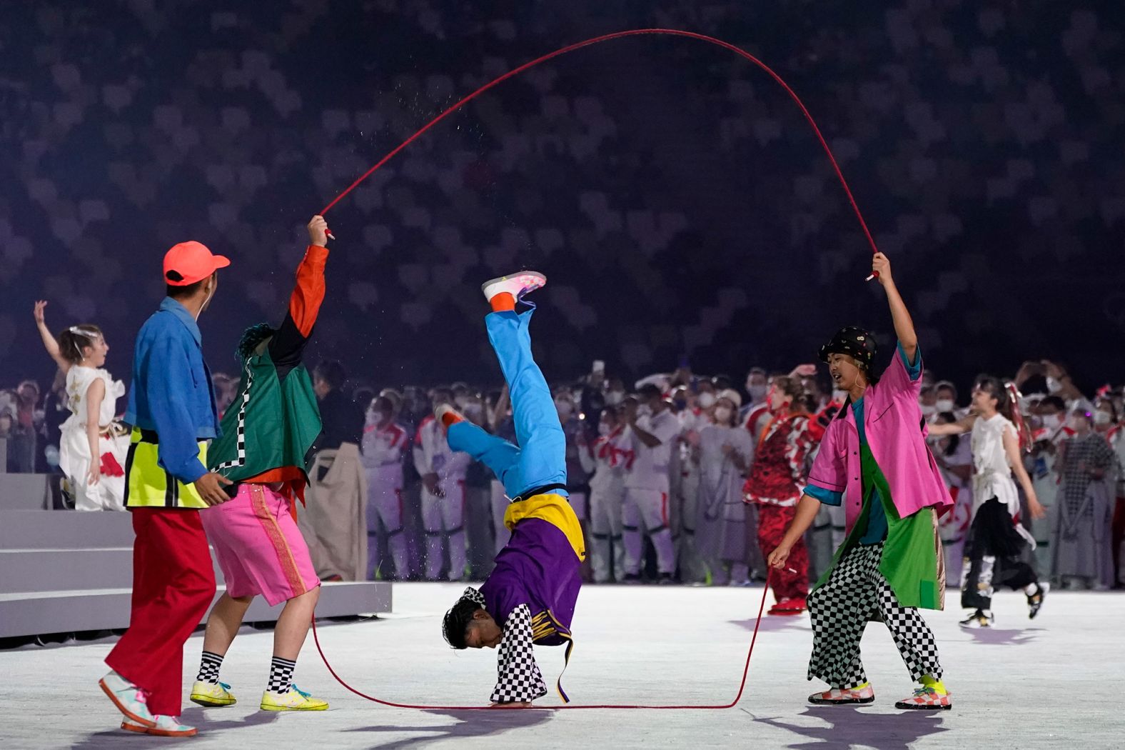 Dancers perform during the closing ceremony.