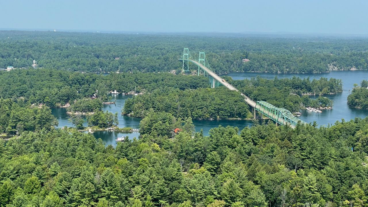 View of Thousand Islands Bridge and the St. Lawrence Seaway