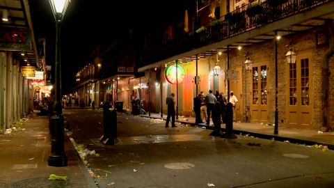 Four people were injured in a shooting on Bourbon Street in New Orleans, on Sunday, August 8, 2021.