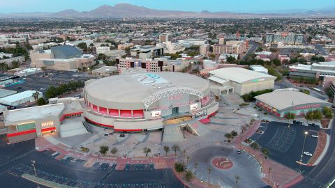 An aerial view of the Thomas & Mack Center of the University of Nevada Las Vegas, home of the NBA's Summer League. 