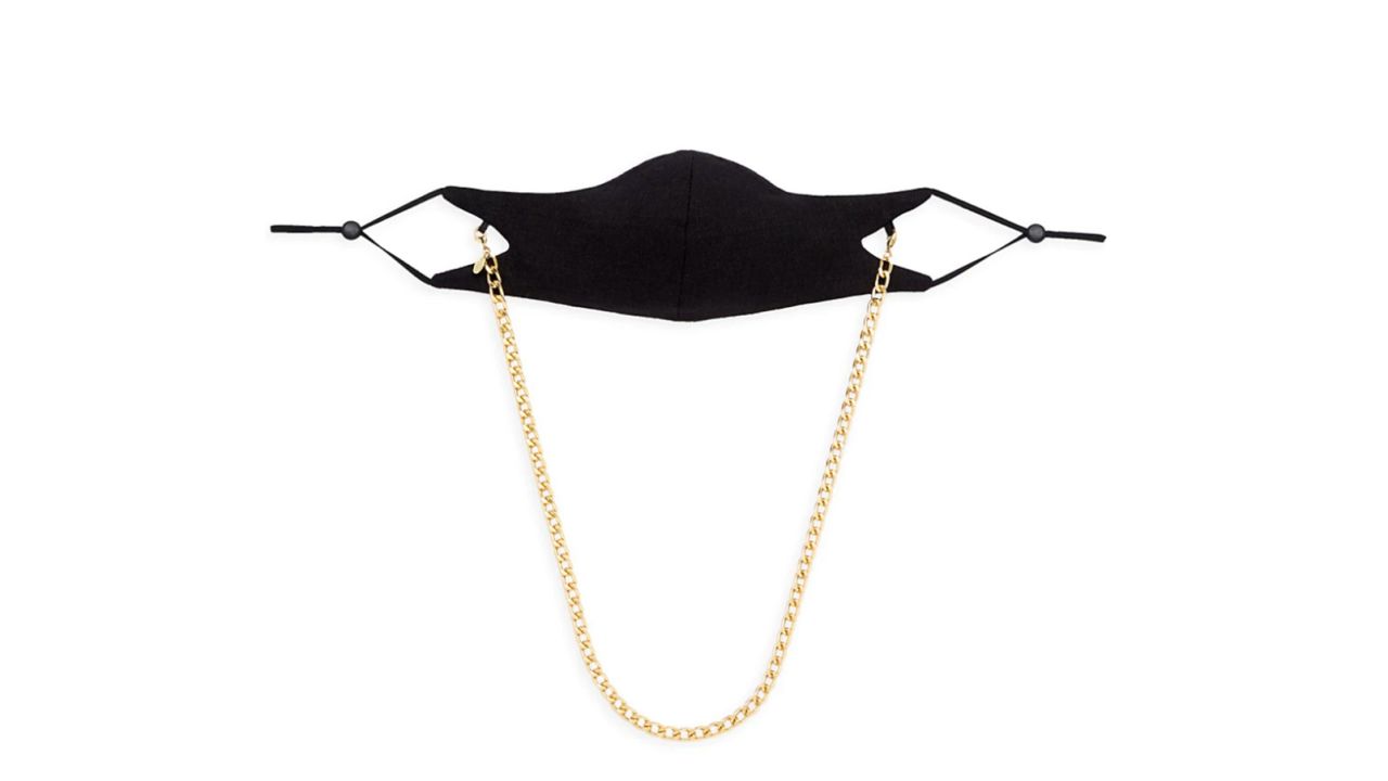 Second Wind Tina Goldtone-Chain Face Mask