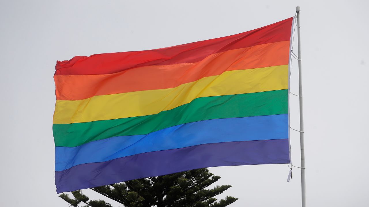 A rainbow flag flies over the Castro District in San Francisco, Saturday, June 27, 2020. (AP Photo/Jeff Chiu)