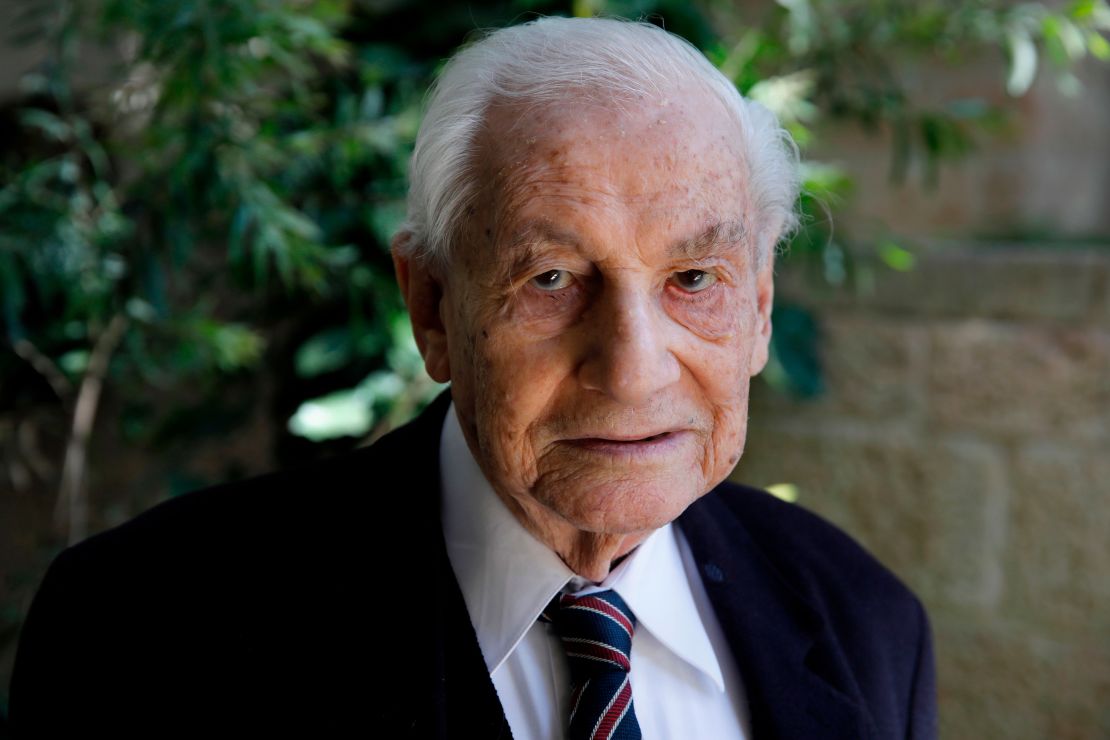 Gabriel Bach, 94, a former deputy prosecutor in the trial of Adolf Eichmann, poses for a picture during an interview in May 1, 2020. 