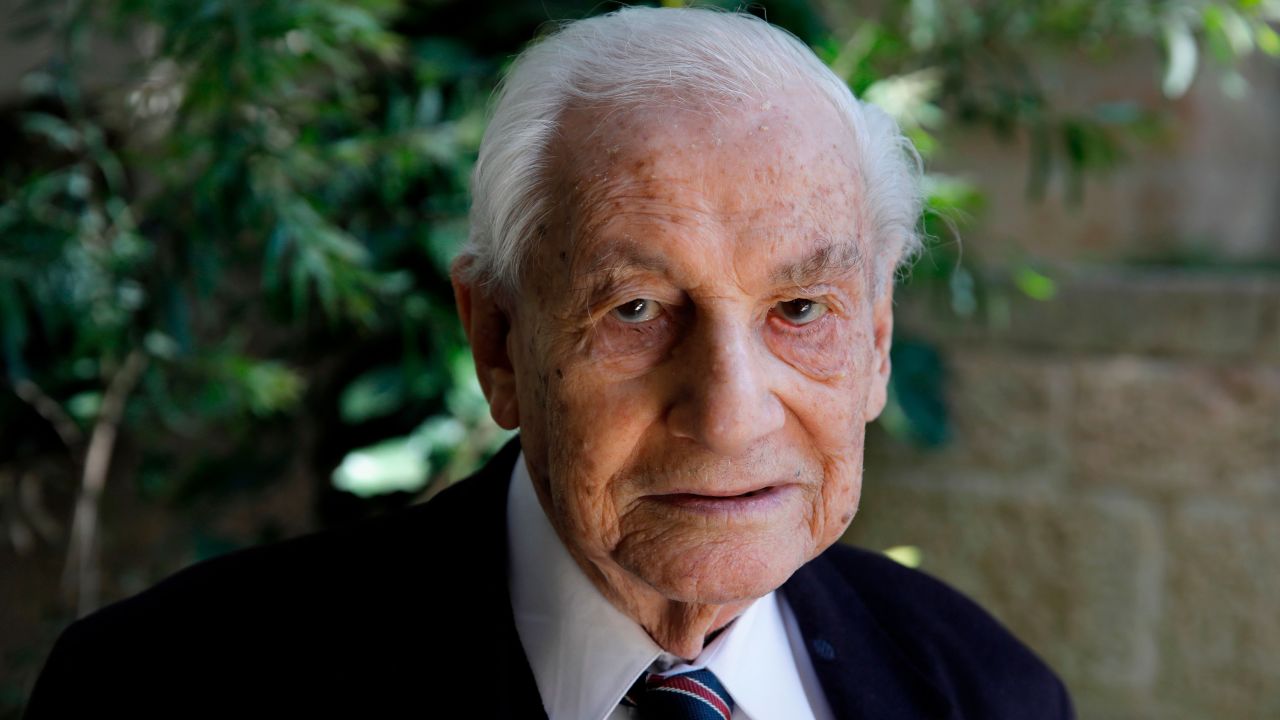 Gabriel Bach, 94, a former deputy prosecutor in the trial of Adolf Eichmann, poses for a picture during an interview in May 1, 2020.
