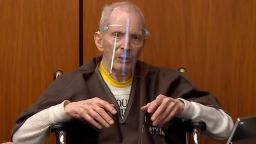 In this still image taken from the Law & Crime Network court video, real estate heir Robert Durst answers questions while taking the stand during his murder trial on Monday, Aug. 9, 2021, in Los Angeles County Superior Court in Inglewood, Calif. (Law & Crime Network via AP, Pool)