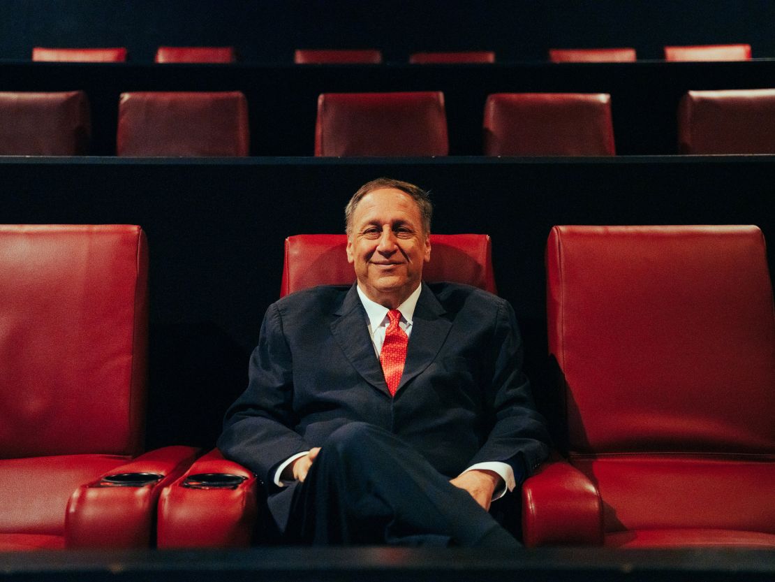Adam Aron, the CEO of AMC Entertainment, at one of the company's theaters in Leawood, Kansas.