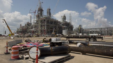 An ExxonMobil petrochemical complex under construction in Texas in July.
