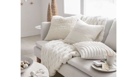 Faux Fur Cascade Throw