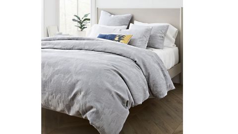 Silky Tencel & Cotton Ikat Matelasse Duvet Cover & Shams Set