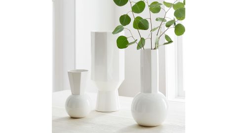 White Porcelain Urn Vases