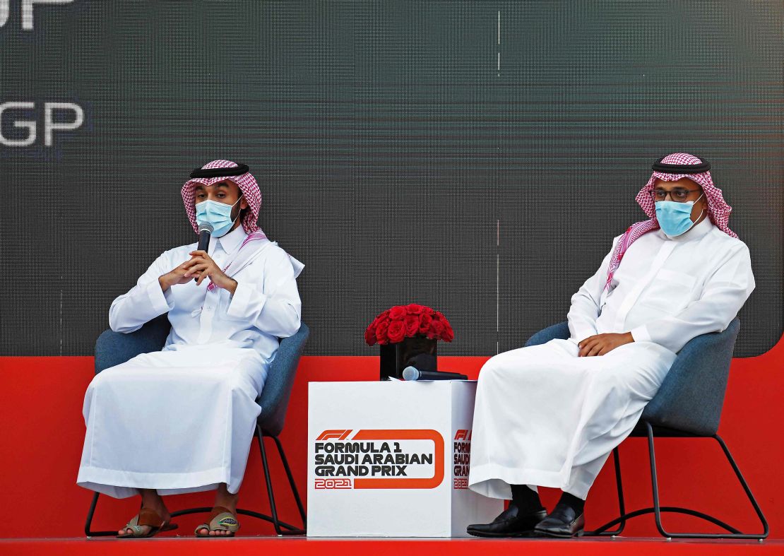 Prince Khalid bin Sultan al-Faisal, Chairman of the Saudi Automobile and Motorcycle Federation (right), hopes the Saudi Arabian GP will appeal to the country's younger generation.