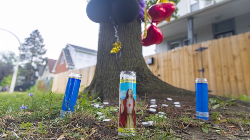August 9, 2021: Candles and balloons and are seen on a tree near West 63rd Street and South Bell Avenue in the West Englewood neighborhood of Chicago on Aug. 9, 2021, two days after Chicago police officer Ella French was shot and killed and another officer was seriously wounded during a traffic stop at the location. (Credit Image: © Vashon Jordan Jr/TNS via ZUMA Press Wire/TNS via ZUMA Press Wire)