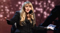 NEW YORK, NEW YORK - MARCH 29: Inductee Stevie Nicks speaks onstage at the  2019 Rock & Roll Hall Of Fame Induction Ceremony - Show at Barclays Center on March 29, 2019 in New York City. (Photo by Dimitrios Kambouris/Getty Images For The Rock and Roll Hall of Fame)