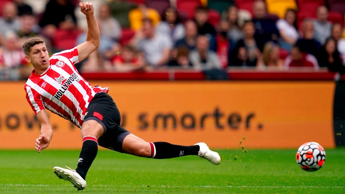 Brentford's Vitaly Janelt is pictured during the pre-season friendly match at Brentford Community Stadium against Valencia.