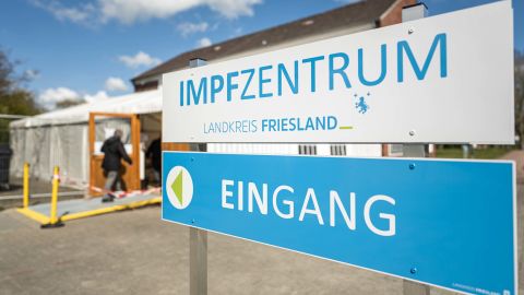 The Roffhausen immunization center in Friesland, northwest Germany