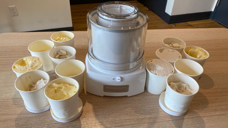XBR Ice Cream Maker,with Built in Freezer,800ml Frozen Yogurt Sorbet Make Automatic Machine,Ice cream Makers Machine 