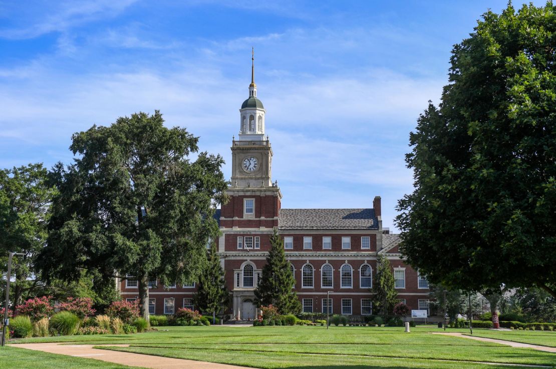 A building on Howard University's campus is pictured in this August 7, 2020 photo.