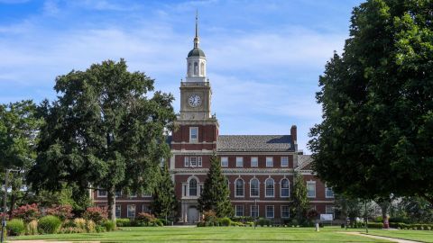 A building on Howard University's campus is pictured in this August 7, 2020 photo.