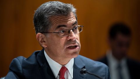 Xavier Becerra, Secretary of Health and Human Services (HHS), testifies during a Senate Appropriations Subcommittee hearing on June 9, 2021 at the U.S. Capitol in Washington, D.C. 