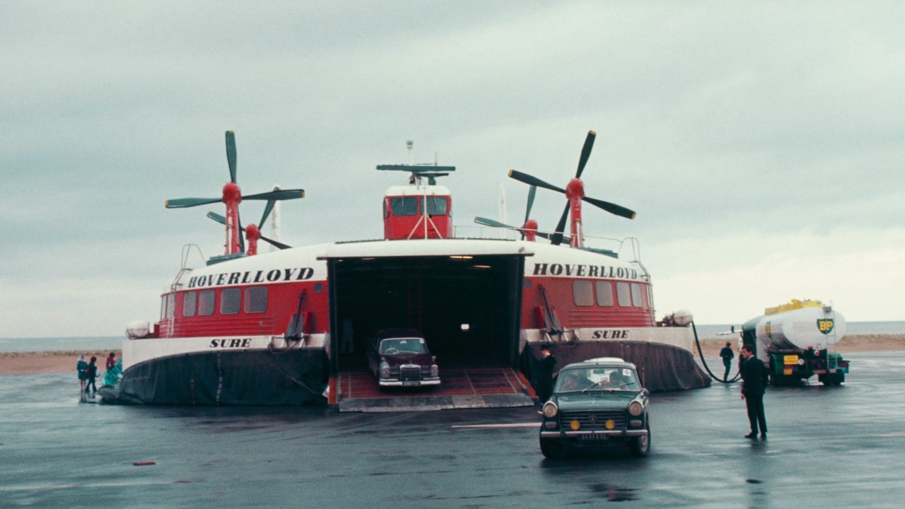 Larger hovercraft once carried cars and passengers between France and England. 